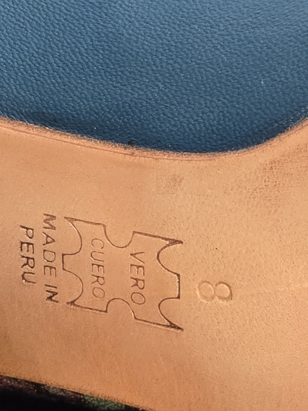 John Fluevog Teal Leather Heels with Multicolor Floral Embroidery - Picture 8 of 13